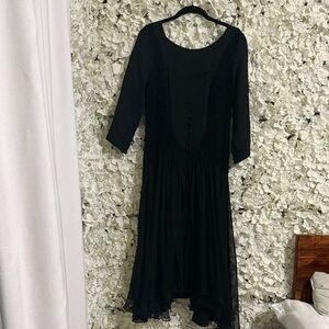 CHLOE 100%SILK Elegant Black Dress